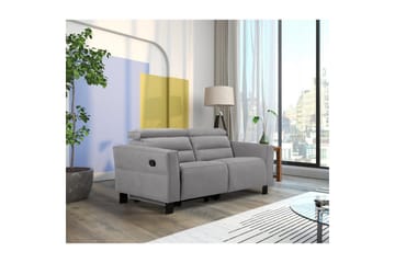 Recliner-sohva ilman kulmaa Loft24 2-istuttava sohva Loft24 Carpari manuaalisesti taitettavalla jalkatuella Harmaa Belfast-kangas - Huonekalut - Sohva - Mekanismisohva - 2 istuttava mekanismisohva