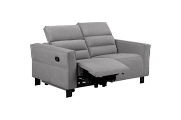 Recliner-sohva ilman kulmaa Loft24 2-istuttava sohva Loft24 Carpari manuaalisesti taitettavalla jalkatuella Harmaa Belfast-kangas - Huonekalut - Sohva - Mekanismisohva - 2 istuttava mekanismisohva