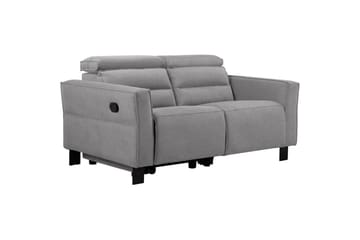 Recliner-sohva ilman kulmaa Loft24 2-istuttava sohva Loft24 Carpari manuaalisesti taitettavalla jalkatuella Harmaa Belfast-kangas - Huonekalut - Sohva - Mekanismisohva - 2 istuttava mekanismisohva