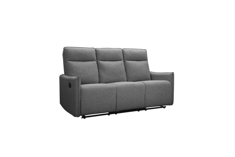 Recliner-sohva ilman kulmaa Loft24 3-istuttava sohva Loft24 Lugo Harmaa 100% polyester - Huonekalut - Sohva - Mekanismisohva - 3 istuttava mekanismisohva