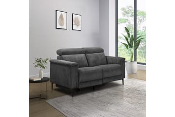 Recliner-sohva ilman kulmaa Loft24 Lund recliner-sohva 2-istuttava Grå - Huonekalut - Sohva - Mekanismisohva - 2 istuttava mekanismisohva
