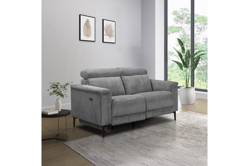 Recliner-sohva ilman kulmaa Loft24 Lund recliner-sohva 2-istuttava Lightgrey - Huonekalut - Sohva - Mekanismisohva - 2 istuttava mekanismisohva