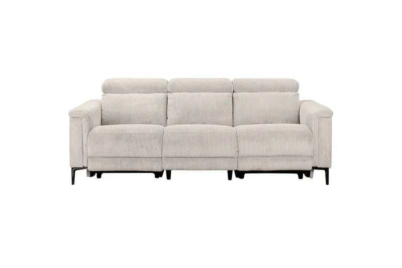 Recliner-sohva ilman kulmaa Loft24 Lund recliner-sohva 3-istuttava Vit, undefined
