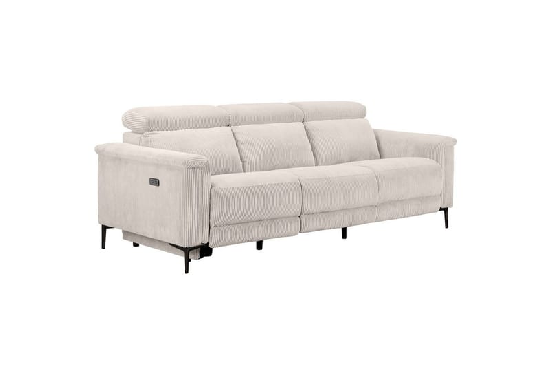 Recliner-sohva ilman kulmaa Loft24 Lund recliner-sohva 3-istuttava Vit - Huonekalut - Sohva - Mekanismisohva - 3 istuttava mekanismisohva