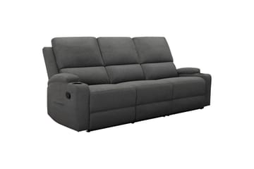 Recliner-sohva ilman kulmaa Loft24 Sohva 3-istuttava Loft24 Dallas Harmaa Belfast-kangas - Huonekalut - Sohva - Mekanismisohva - 3 istuttava mekanismisohva