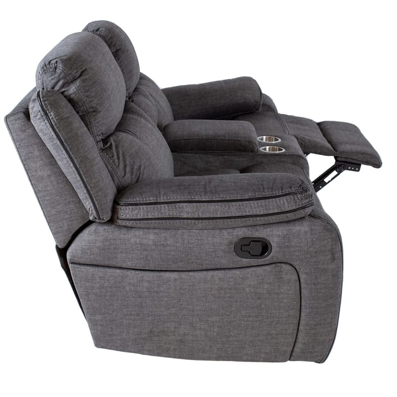 Recliner-sohva Iskmar 2-istuttava manuaalisella mekanismilla - harmaa - Huonekalut - Sohva - Mekanismisohva - 2 istuttava mekanismisohva