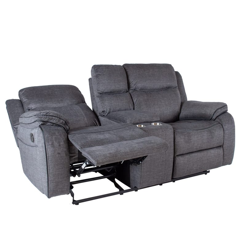 Recliner-sohva Iskmar 2-istuttava manuaalisella mekanismilla - harmaa - Huonekalut - Sohva - Mekanismisohva - 2 istuttava mekanismisohva