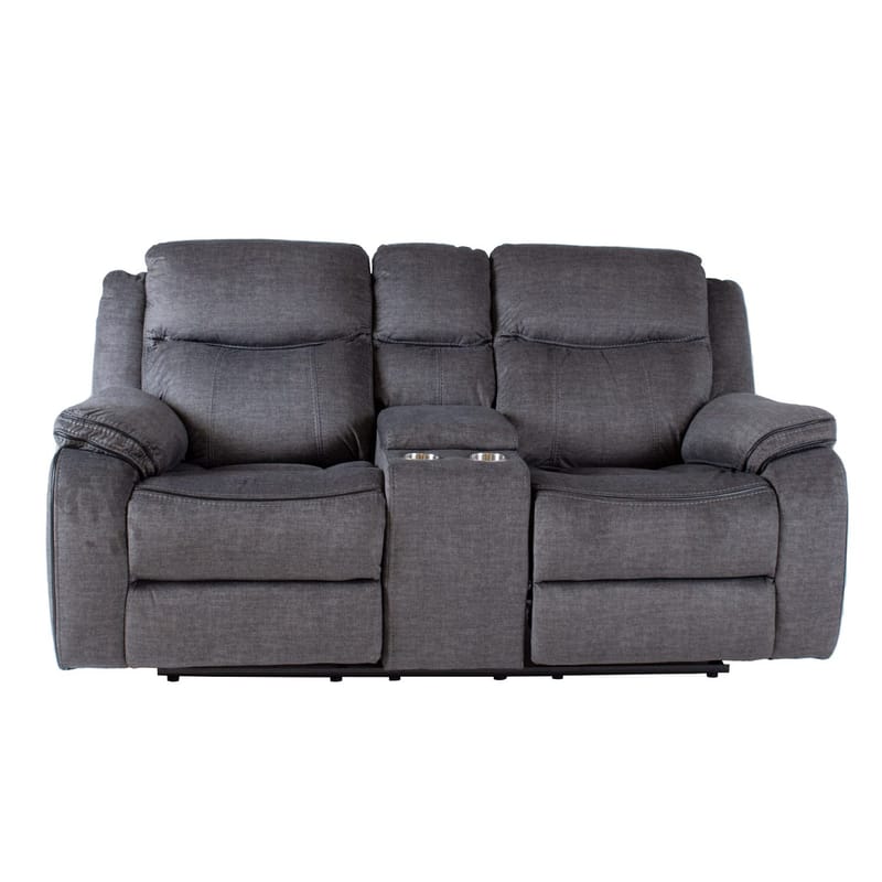 Recliner-sohva Iskmar 2-istuttava manuaalisella mekanismilla - harmaa - Huonekalut - Sohva - Mekanismisohva - 2 istuttava mekanismisohva