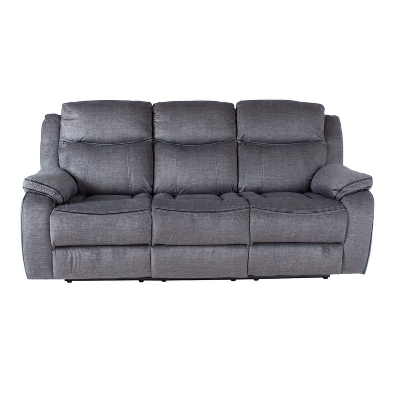Recliner-sohva Iskmar 3-istuttava manuaalisella mekanismilla - Harmaa - Huonekalut - Sohva - Mekanismisohva - 3 istuttava mekanismisohva