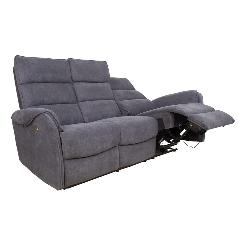 Recliner-sohva Mörvik 3-istuttava sähköisellä mekanismilla - sinertävänharmaa - Huonekalut - Sohva - Mekanismisohva - 3 istuttava mekanismisohva