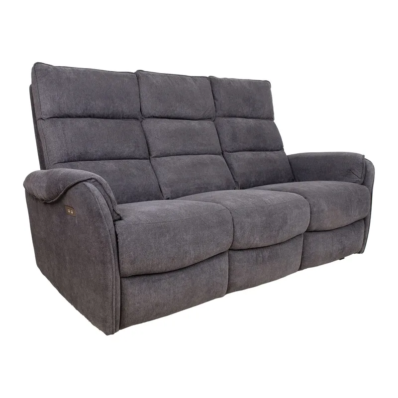 Recliner-sohva Mörvik 3-istuttava sähköisellä mekanismilla, sinertävänharmaa