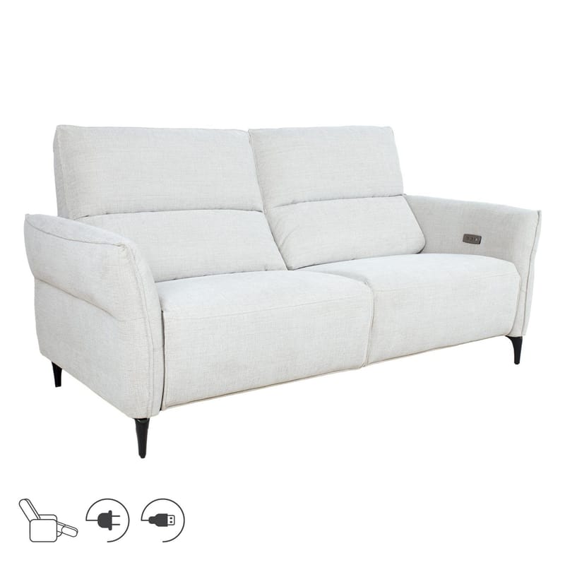 Recliner-sohva Näsdal 3-istuttava sähköisellä mekanismilla, vaalea beige