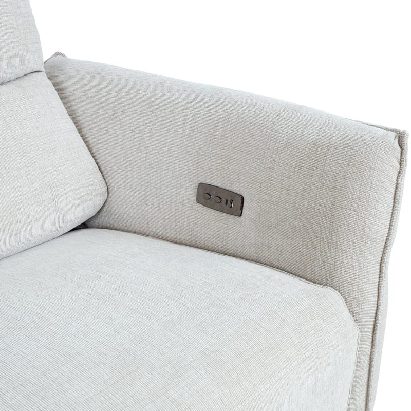 Recliner-sohva Näsdal 3-istuttava sähköisellä mekanismilla - vaalea beige - Huonekalut - Sohva - Mekanismisohva - 3 istuttava mekanismisohva
