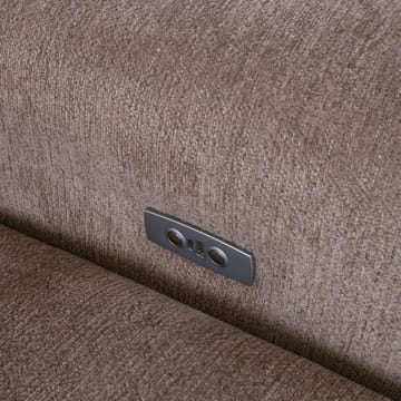 Recliner-sohva Nordan 2-istuttava sähköinen - vaaleanruskea, jossa beige tere - Huonekalut - Sohva - Mekanismisohva - 2 istuttava mekanismisohva