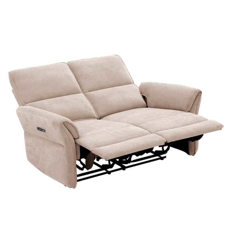 Recliner-sohva Ravdal 2-istuttava sähköisellä mekanismilla - vaaleanruskea - Huonekalut - Sohva - Mekanismisohva - 2 istuttava mekanismisohva