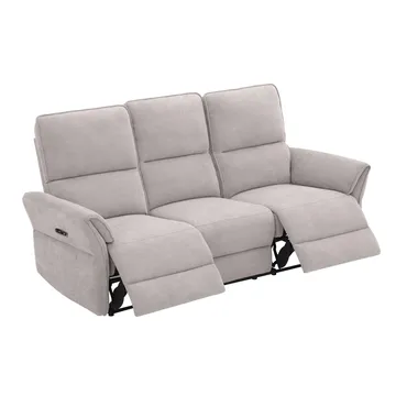 Recliner-sohva Ravdal 3-istuttava sähköisellä mekanismilla - harmaa - Huonekalut - Sohva - Mekanismisohva - 3 istuttava mekanismisohva