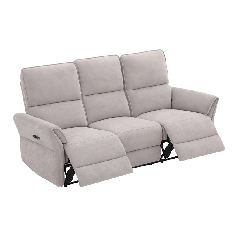 Recliner-sohva Ravdal 3-istuttava sähköisellä mekanismilla - harmaa - Huonekalut - Sohva - Mekanismisohva - 3 istuttava mekanismisohva