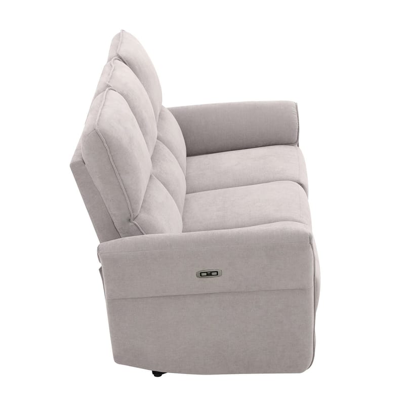 Recliner-sohva Ravdal 3-istuttava sähköisellä mekanismilla - harmaa - Huonekalut - Sohva - Mekanismisohva - 3 istuttava mekanismisohva