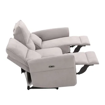 Recliner-sohva Ravdal 3-istuttava sähköisellä mekanismilla - harmaa - Huonekalut - Sohva - Mekanismisohva - 3 istuttava mekanismisohva