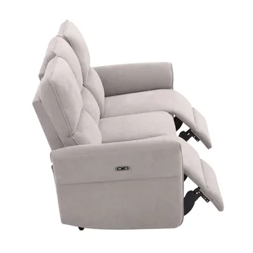 Recliner-sohva Ravdal 3-istuttava sähköisellä mekanismilla - harmaa - Huonekalut - Sohva - Mekanismisohva - 3 istuttava mekanismisohva