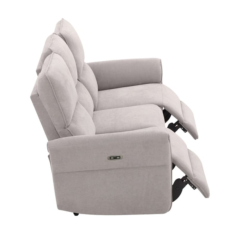 Recliner-sohva Ravdal 3-istuttava sähköisellä mekanismilla - harmaa - Huonekalut - Sohva - Mekanismisohva - 3 istuttava mekanismisohva