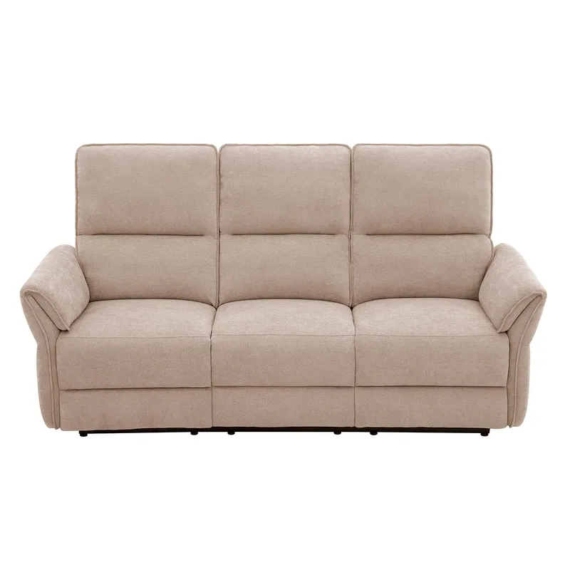 Recliner-sohva Ravdal 3-istuttava sähköisellä mekanismilla - vaaleanruskea - Huonekalut - Sohva - Mekanismisohva - 3 istuttava mekanismisohva
