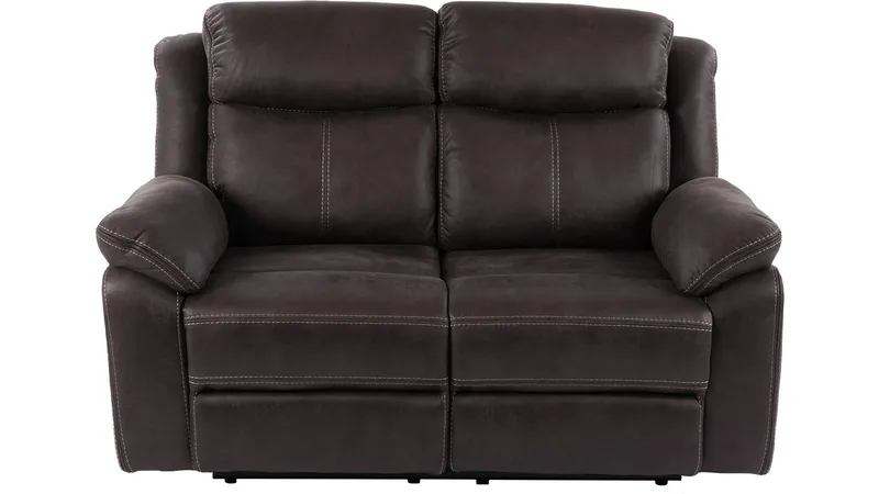 Recliner-sohva Rindal 2-istuttava manuaalinen - ruskeanharmaa - Huonekalut - Sohva - Mekanismisohva - 2 istuttava mekanismisohva