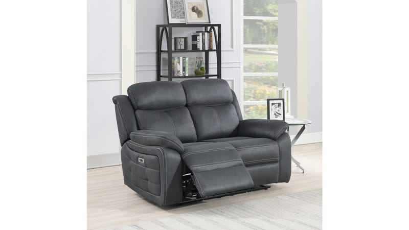 Recliner-sohva Rindal 2-istuttava sähköinen - harmaa - Huonekalut - Sohva - Mekanismisohva - 2 istuttava mekanismisohva
