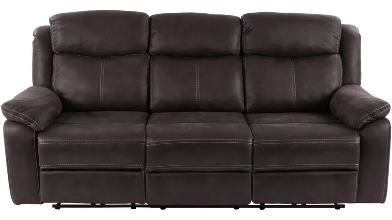 Recliner-sohva Rindal 3-istuttava manuaalinen - ruskeanharmaa - Huonekalut - Sohva - Mekanismisohva - 3 istuttava mekanismisohva