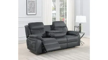 Recliner-sohva Rindal 3-istuttava sähköinen - harmaa - Huonekalut - Sohva - Mekanismisohva - 3 istuttava mekanismisohva