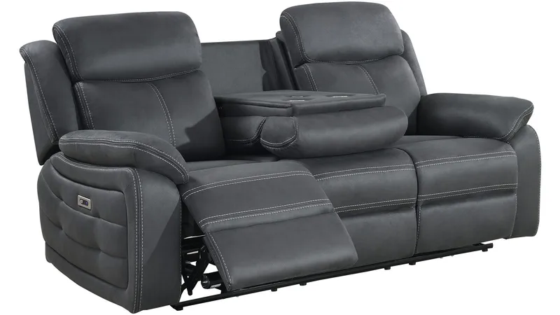 Recliner-sohva Rindal 3-istuttava sähköinen, harmaa