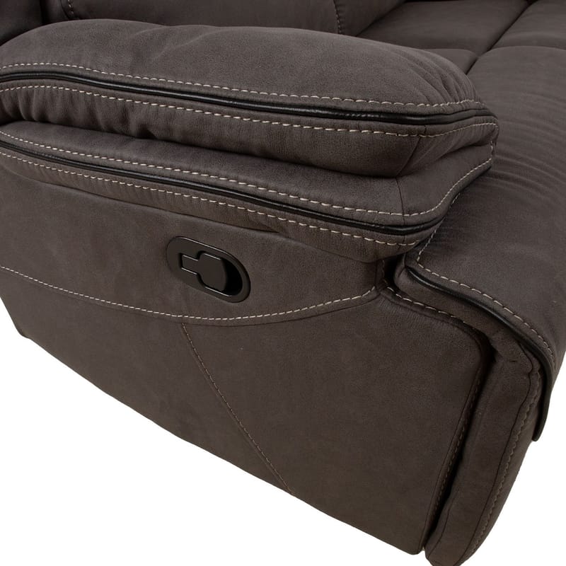 Recliner-sohva Sälmar 2-istuttava manuaalisella mekanismilla - harmaa - Huonekalut - Sohva - Mekanismisohva - 2 istuttava mekanismisohva