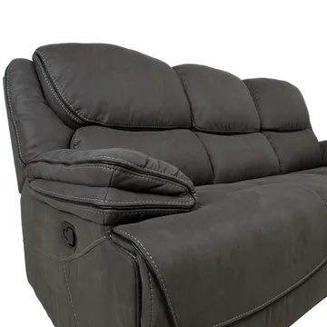 Recliner-sohva Sälmar 3-istuttava manuaalisella mekanismilla - harmaa - Huonekalut - Sohva - Mekanismisohva - 3 istuttava mekanismisohva