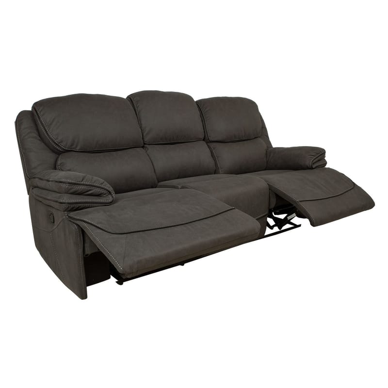 Recliner-sohva Sälmar 3-istuttava manuaalisella mekanismilla - harmaa - Huonekalut - Sohva - Mekanismisohva - 3 istuttava mekanismisohva
