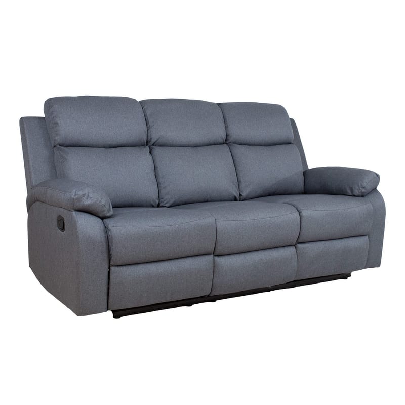 Recliner-sohva Toviny 3-istuttava manuaalisella mekanismilla, tummanharmaa