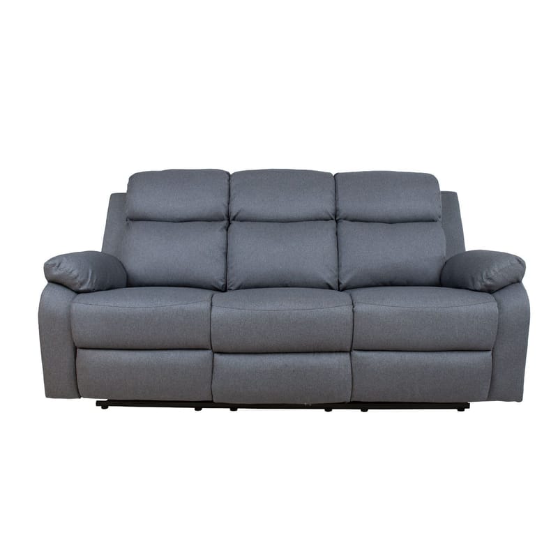 Recliner-sohva Toviny 3-istuttava manuaalisella mekanismilla - tummanharmaa - Huonekalut - Sohva - Mekanismisohva - 3 istuttava mekanismisohva