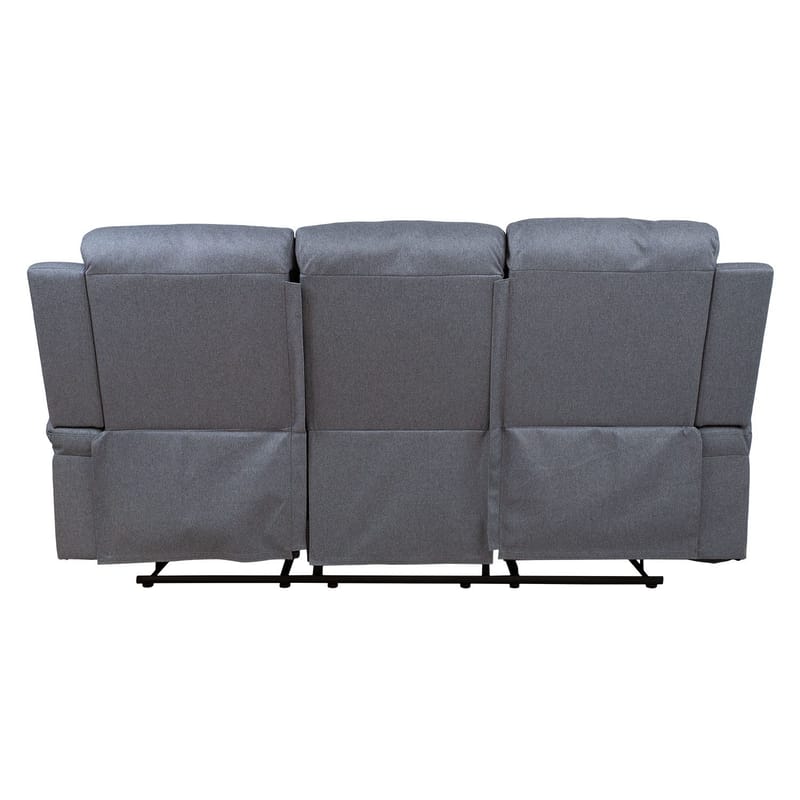 Recliner-sohva Toviny 3-istuttava manuaalisella mekanismilla - tummanharmaa - Huonekalut - Sohva - Mekanismisohva - 3 istuttava mekanismisohva