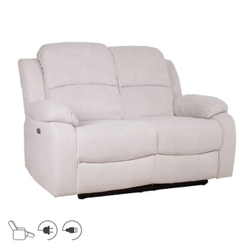 Recliner-sohva Tränor 2-istuttava sähköisellä mekanismilla - luonnonvalkoinen - Huonekalut - Sohva - Mekanismisohva - 2 istuttava mekanismisohva