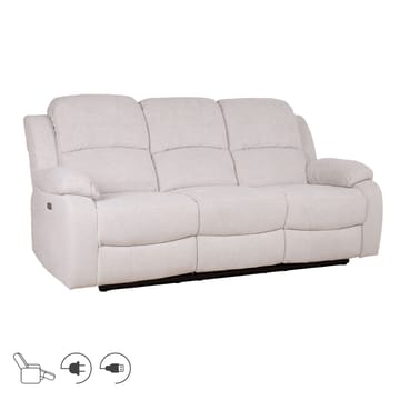 Recliner-sohva Tränor 3-istuttava sähköisellä mekanismilla - luonnonvalkoinen - Huonekalut - Sohva - Mekanismisohva - 3 istuttava mekanismisohva
