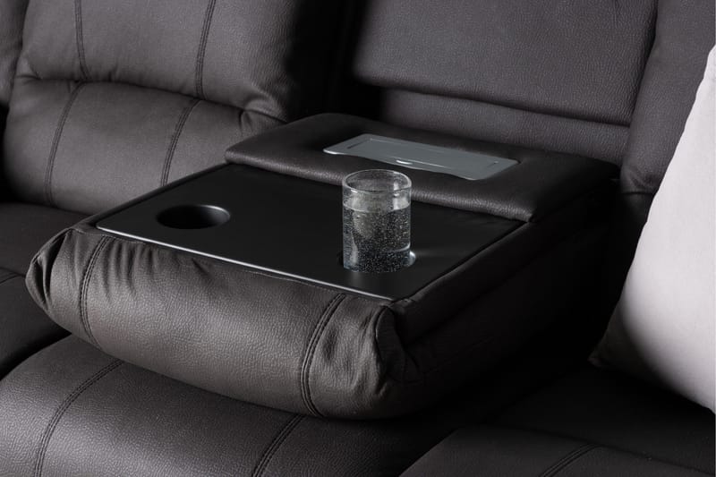 Reclinersoffa med hörn Comfort Living Black - Huonekalut - Sohva - Mekanismisohva