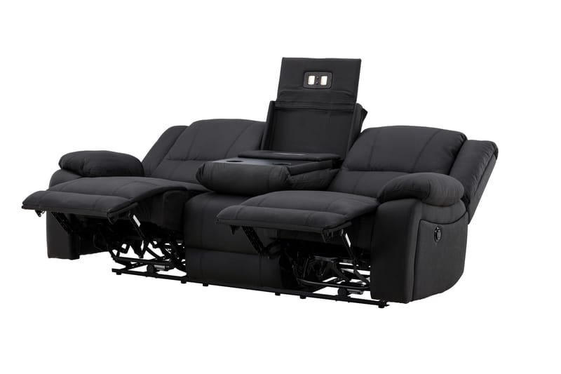 Reclinersoffa med hörn Comfort Living Black - Huonekalut - Sohva - Mekanismisohva