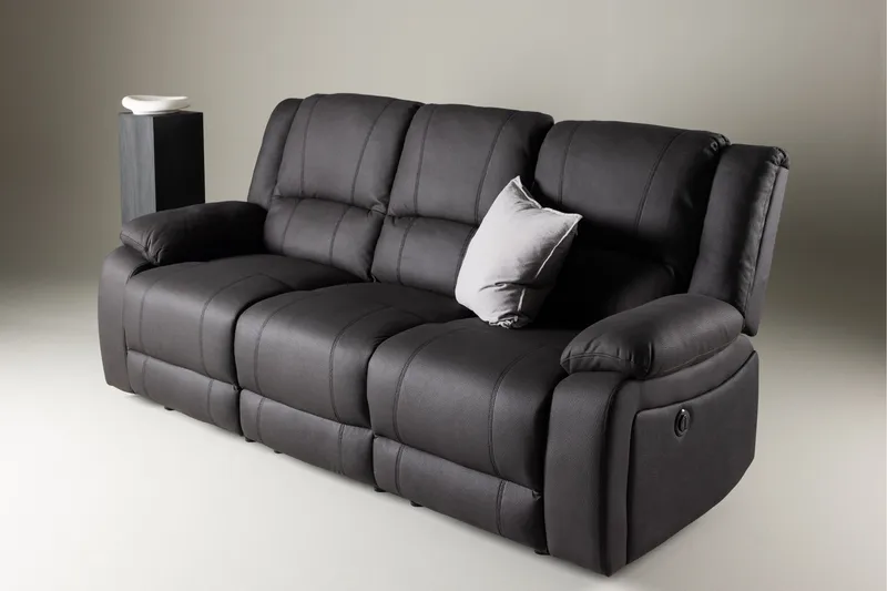 Reclinersoffa med hörn Comfort Living Black - Huonekalut - Sohva - Mekanismisohva