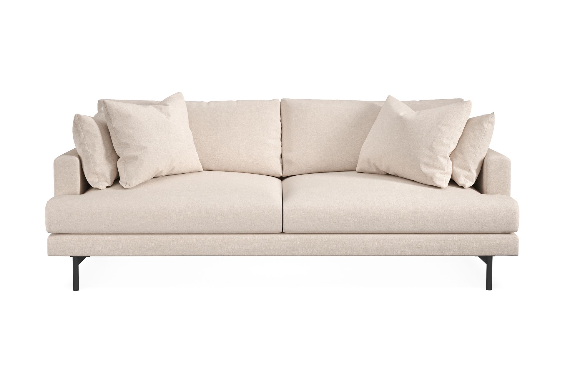 Menard 3-istuttava Syvä Kangassohva 225 cm leveä - Beige - Huonekalut - Sohva - 3:n istuttava sohva