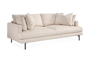 Menard 3-istuttava Syvä Kangassohva 225 cm leveä - Beige - Huonekalut - Sohva - 3:n istuttava sohva
