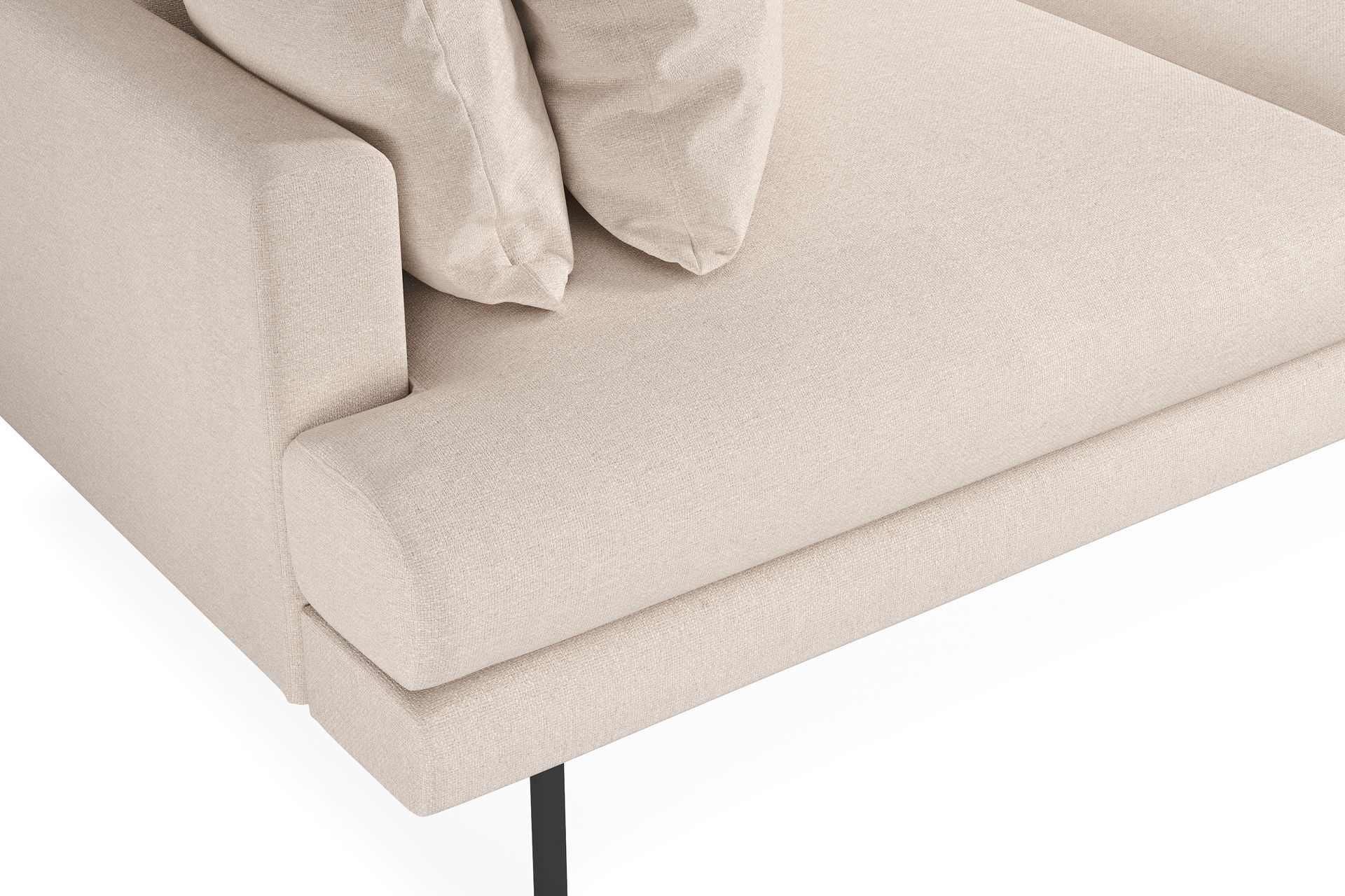 Menard 3-istuttava Syvä Kangassohva 225 cm leveä - Beige - Huonekalut - Sohva - 3:n istuttava sohva