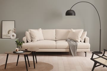 Menard 3-istuttava Syvä Kangassohva 225 cm leveä - Beige - Huonekalut - Sohva - 3:n istuttava sohva