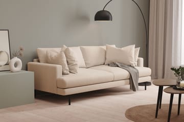 Menard 3-istuttava Syvä Kangassohva 225 cm leveä - Beige - Huonekalut - Sohva - 3:n istuttava sohva