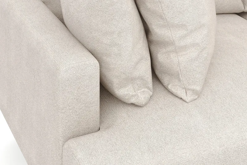 Menard 3-istuttava Syvä Kangassohva - Beige - Huonekalut - Sohva - 3:n istuttava sohva