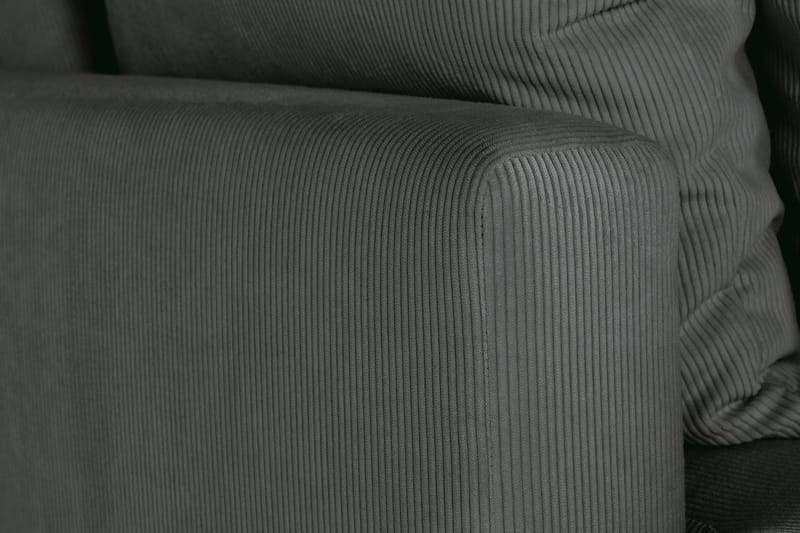 Menard 3-istuttava Syvä Manchester-sohva - Harmaa - Huonekalut - Sohva - 3:n istuttava sohva