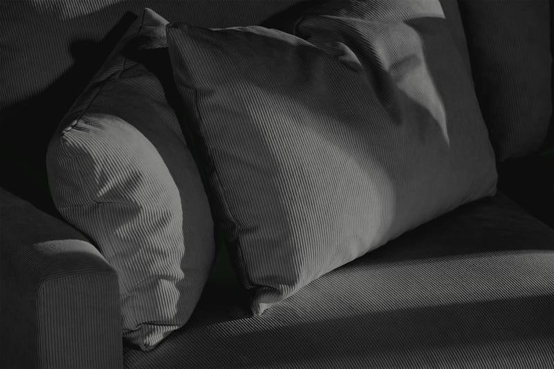 Menard 3-istuttava Syvä Manchester-sohva - Harmaa - Huonekalut - Sohva - 3:n istuttava sohva